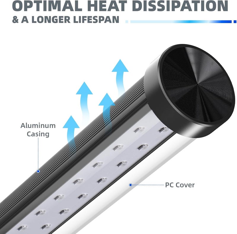 Barrina LED Black Light Bar, Perfect for Party, Halloween T10 Vertical Standing UV Blacklight Fixture, 42W, 385-400nm, 4FT Height with On/Off Switch and Tripod Floor Stand - Image 4